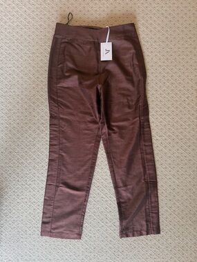 Jackie Slim Crop Pants in Brown